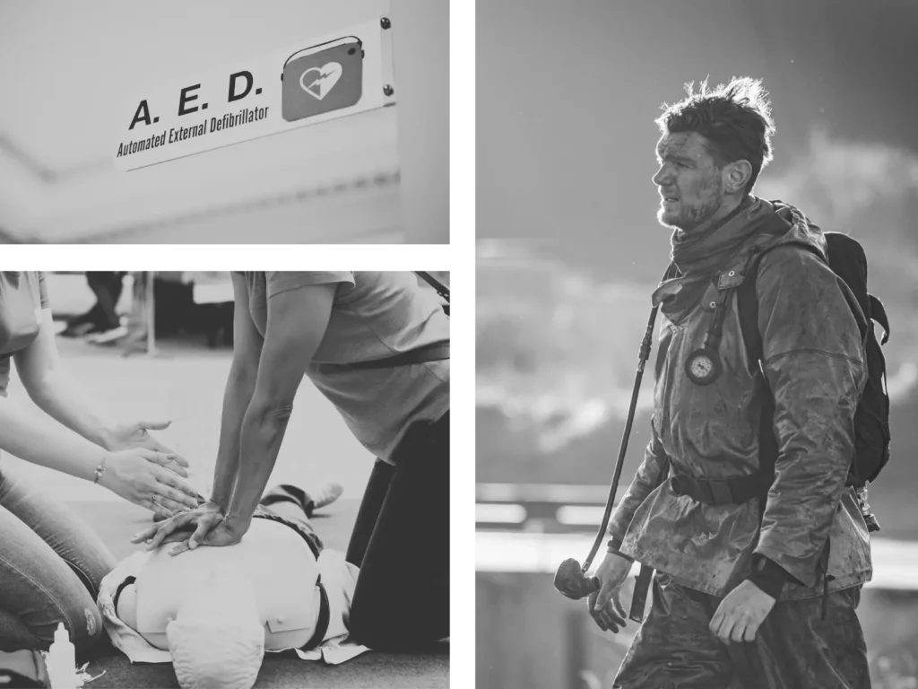 Fotocollage af vexus foerstehjaelpsloesninger til virksomheder