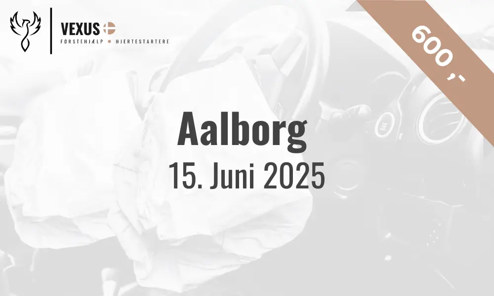 Billede med dato for Førstehjælpskursus til kørekort i Aalborg d. 15. juni 2025