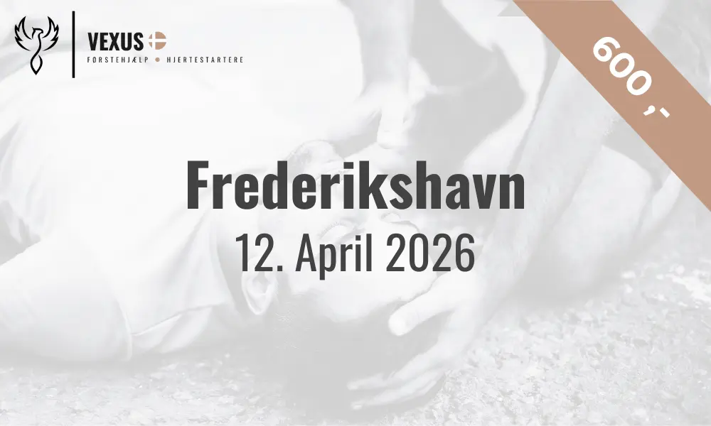 Billede med dato og pris for førstehjælpskursus til kørekort i Frederikshavn 12. april 2026