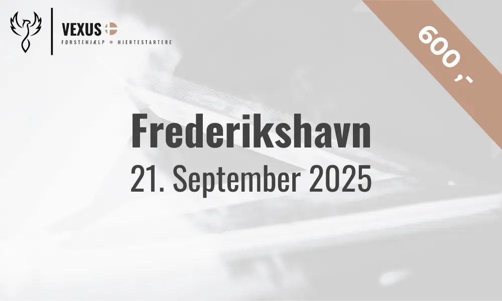 Billede med dato og pris for Førstehjælpskursus til kørekort i Frederikshavn d. 21. september 2025