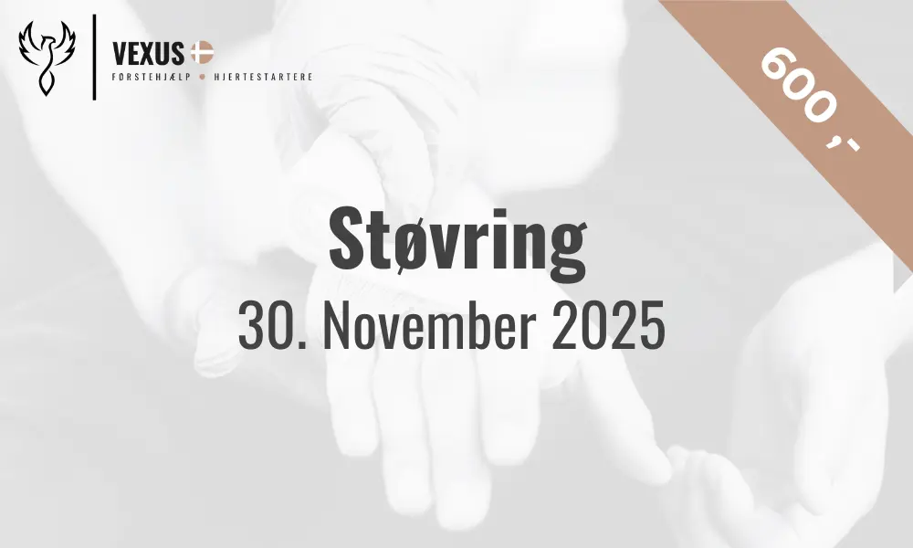 Billede med dato for Førstehjælpskursus til kørekort i Støvring d. 30 november 2025
