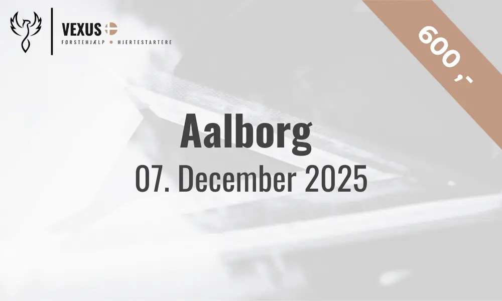 Billede med dato for Førstehjælpskursus i Aalborg d. 07. december 2025