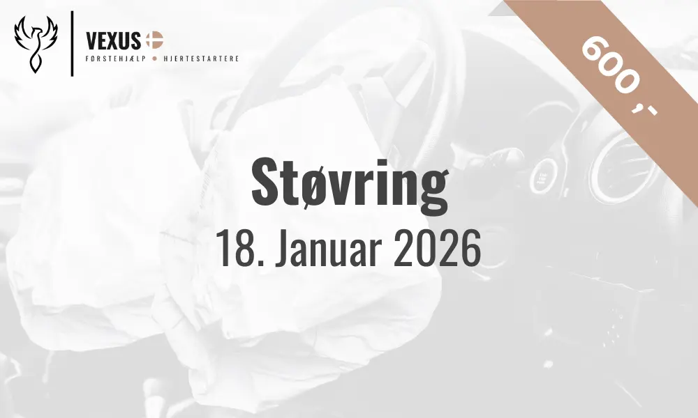 Billede med dato for Førstehjælpskursus i Støvring d. 18. januar 2026