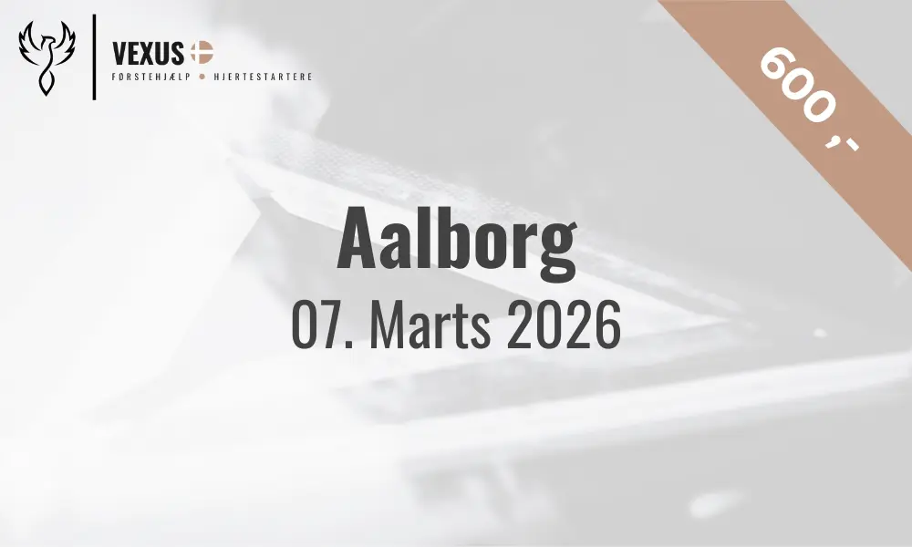 Billede med dato for Førstehjælpskursus i Aalborg d. 07. marts 2026