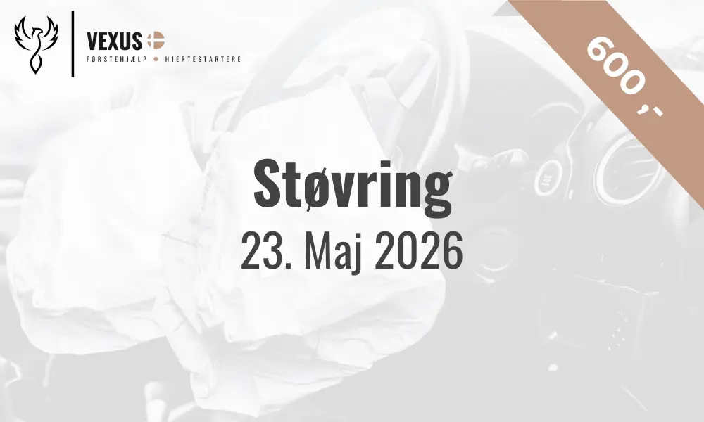 Billede med dato for Førstehjælpskursus i Støvring d. 23. maj 2026